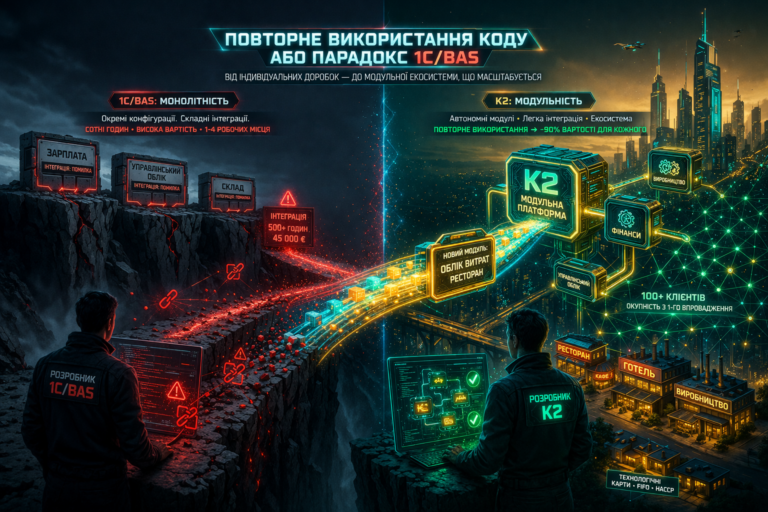 Повторне використання коду, або парадокс 1С/BAS: чому відкладати міграцію з 1С/BAS дорожчає щоква…: Повторне використання коду, або парадокс